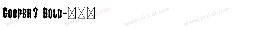 Gooper7 Bold字体转换